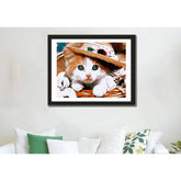 Painting by Numbers Kitten with Hat